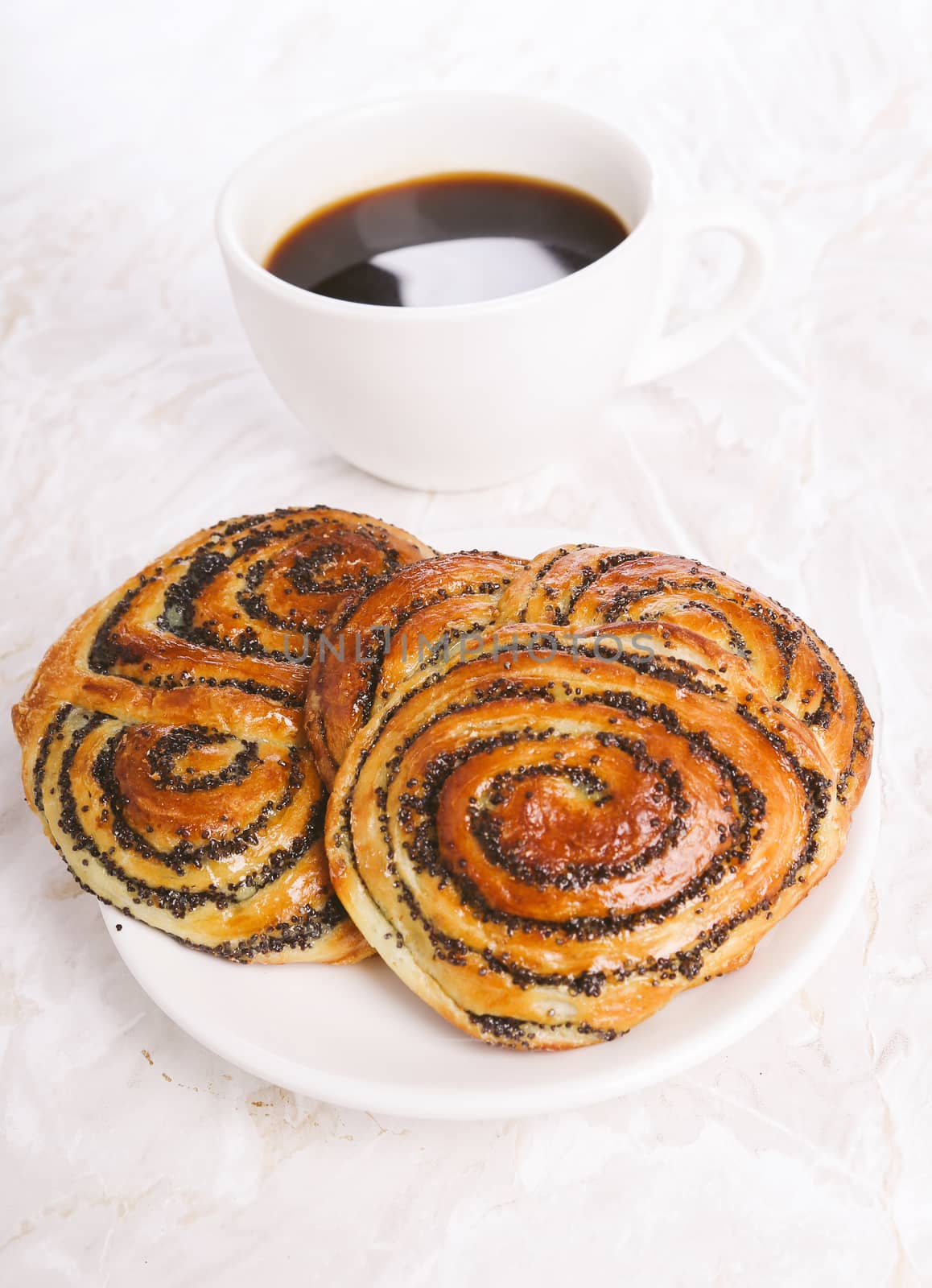 Bakery. Delicious buns on the table