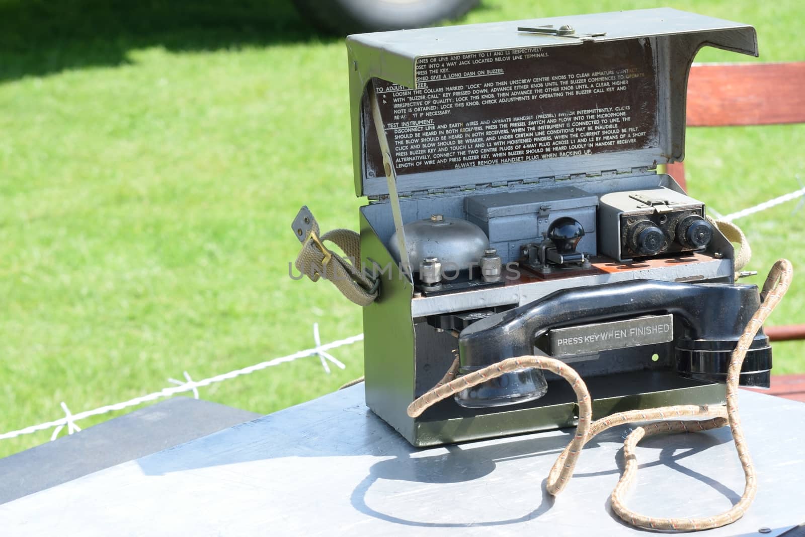 Vintage field telephone