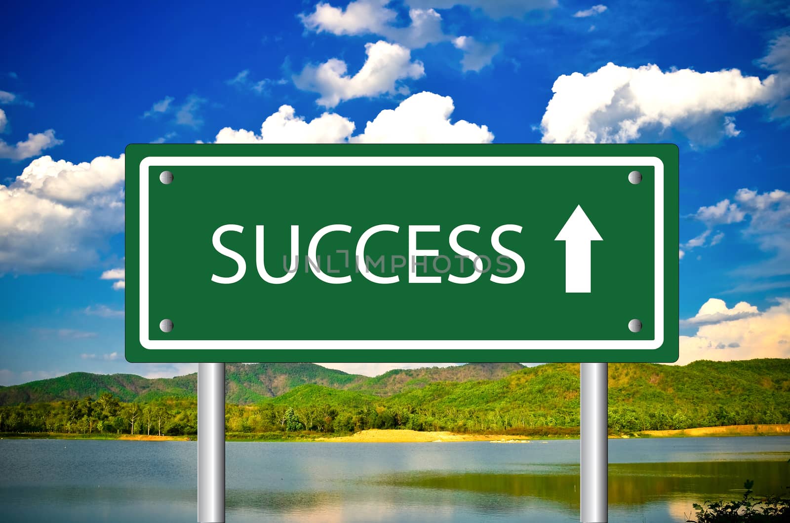 Creative sign with the text - Success