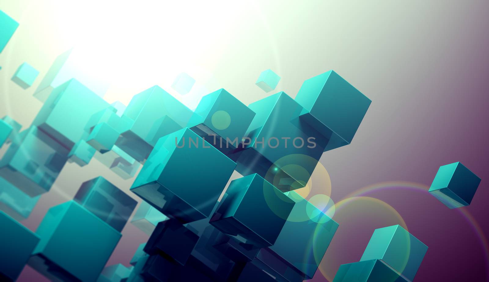 cube concept.Science and technology background