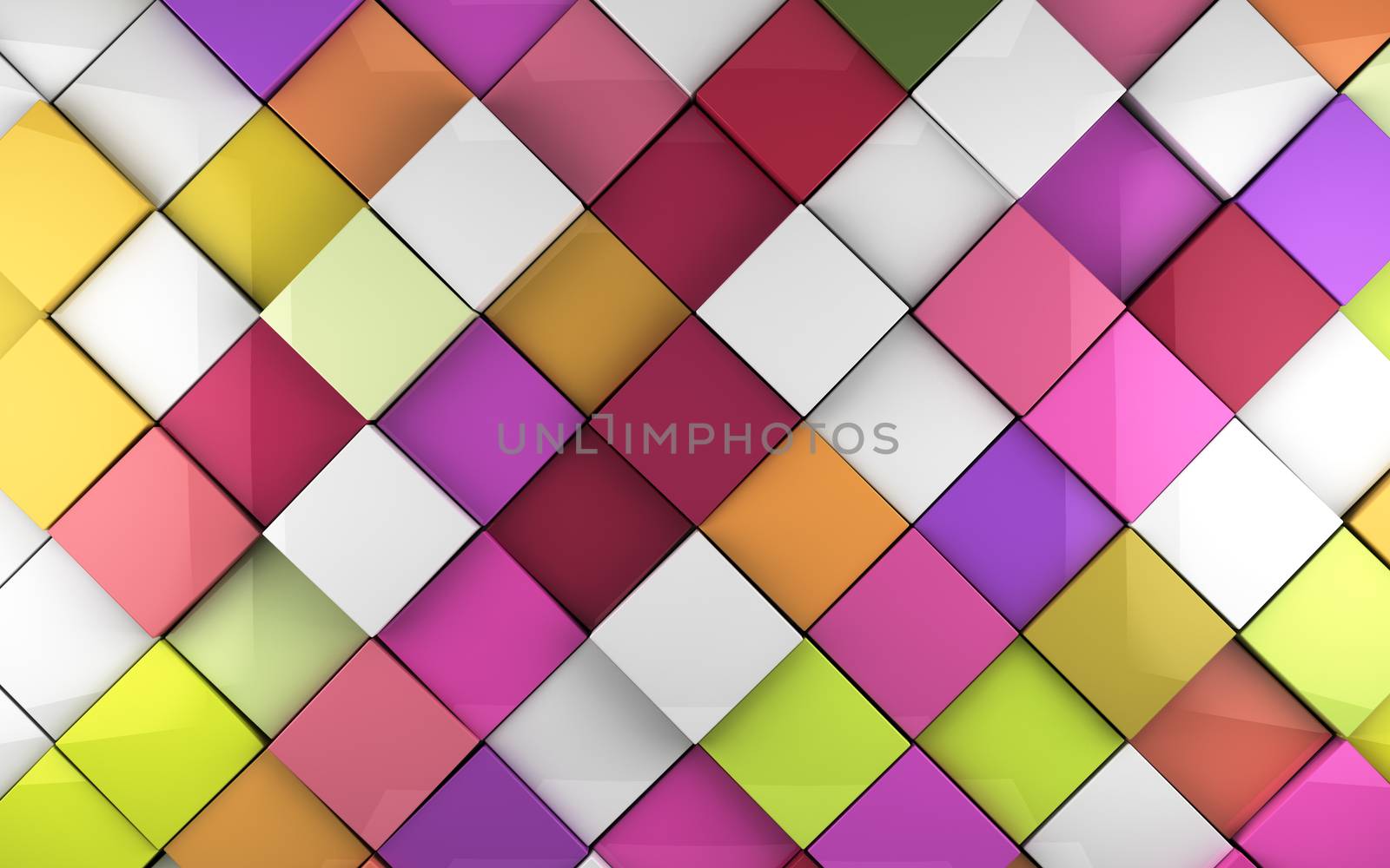 Multicolored tiles wall background