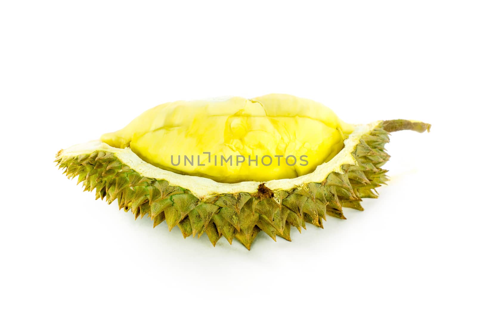 King of fruits, durian on white background,Thai fruit