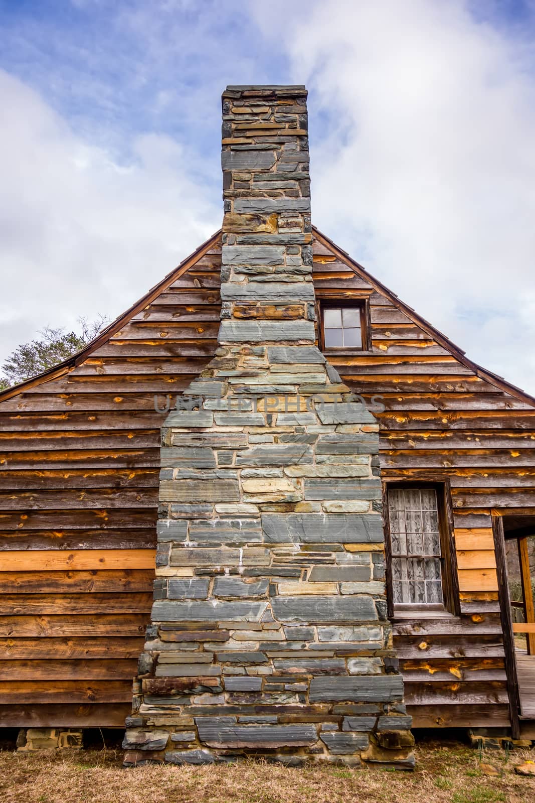 restored historic wood house in the uwharrie mountains forest by digidreamgrafix