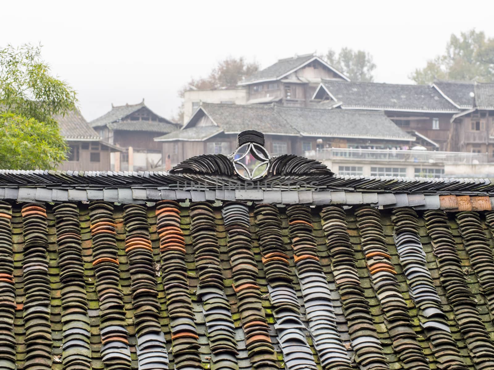 A minority village building in China