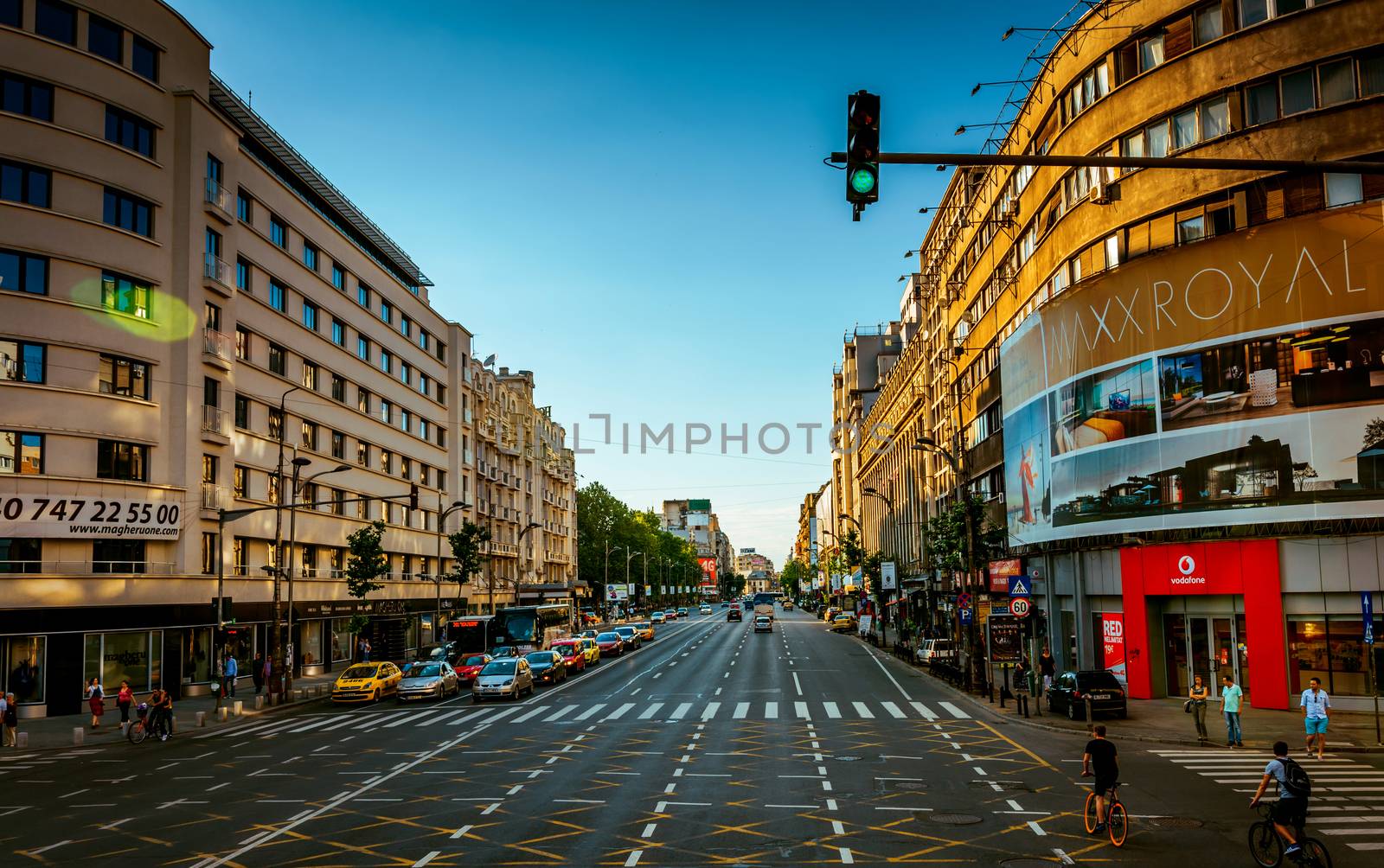 Magheru Boulevard in Bucharest, Romania.