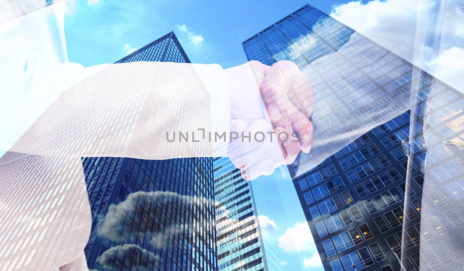 Composite image of close up of people shaking hands by Wavebreakmedia