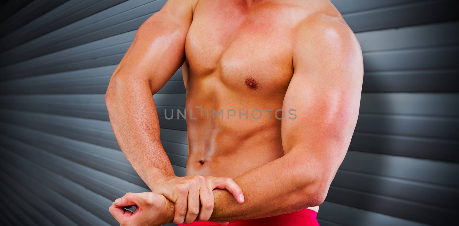 Composite image of bodybuilder  by Wavebreakmedia