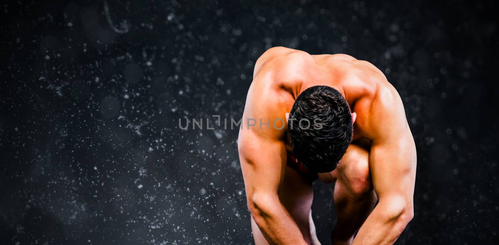 Composite image of bodybuilder posing by Wavebreakmedia