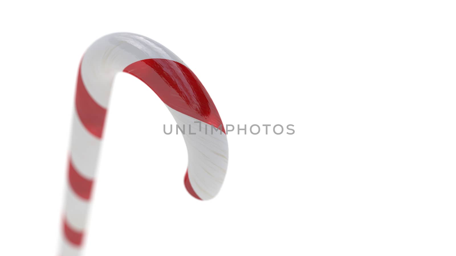 Candy Canes with selective focus on White Background, Christmas Decoration 