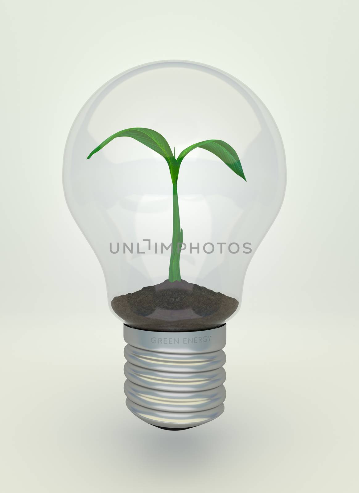Plant in light bulb by Barbraford