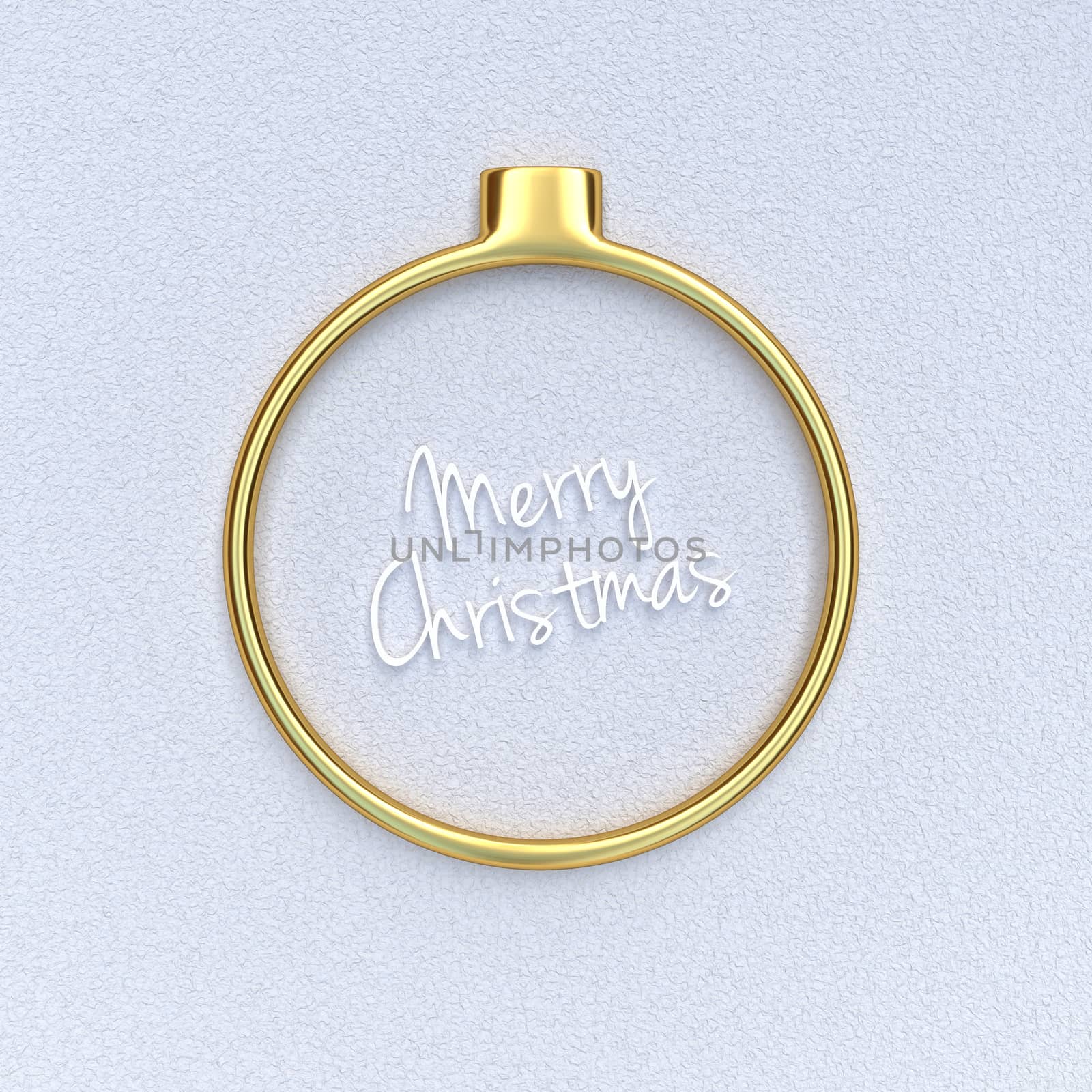 Christmas gold baubles on White Background, Christmas Decoration, Card