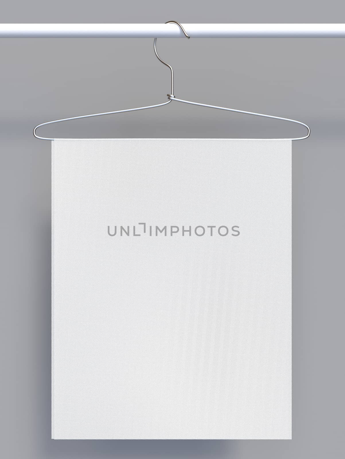Wire hanger with blank banner by Barbraford