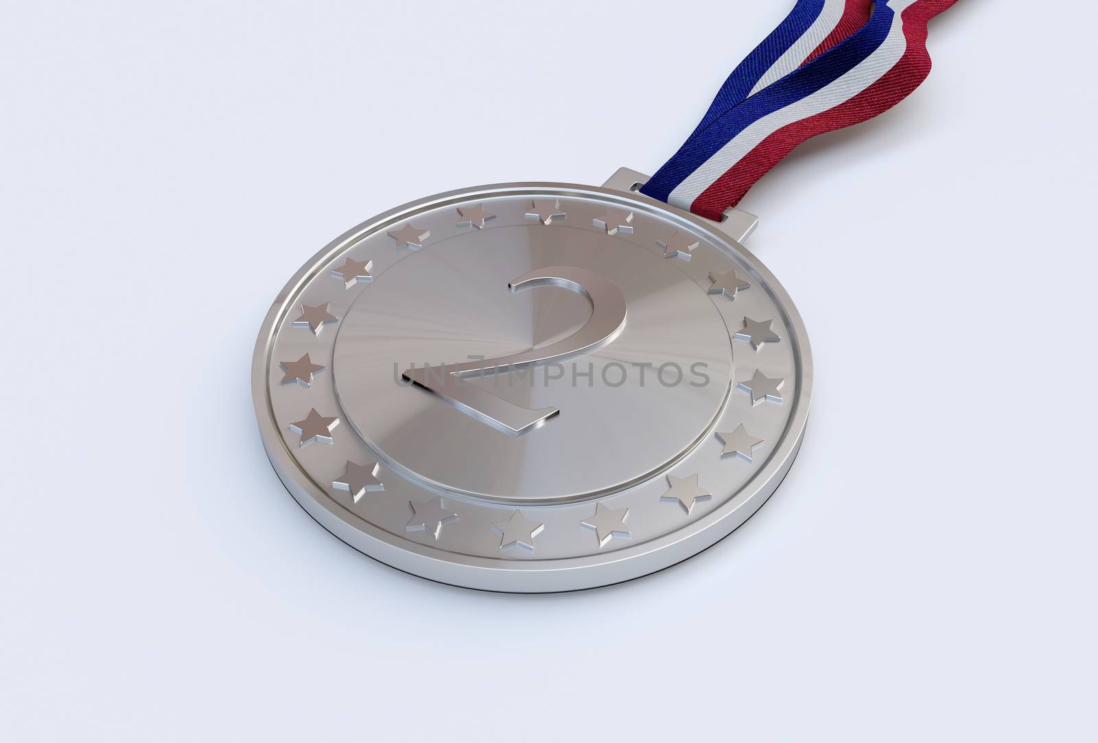 Silver medal with number  by Barbraford