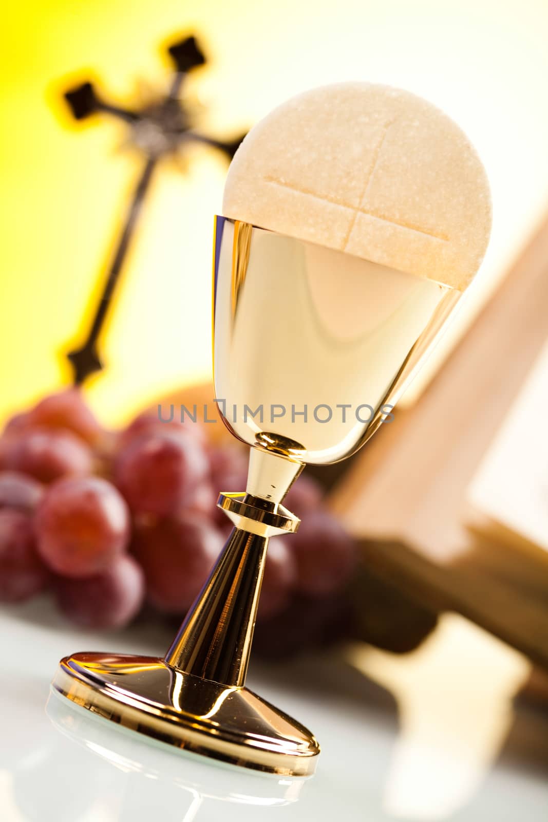 Symbol christianity religion, bright background, saturated concept