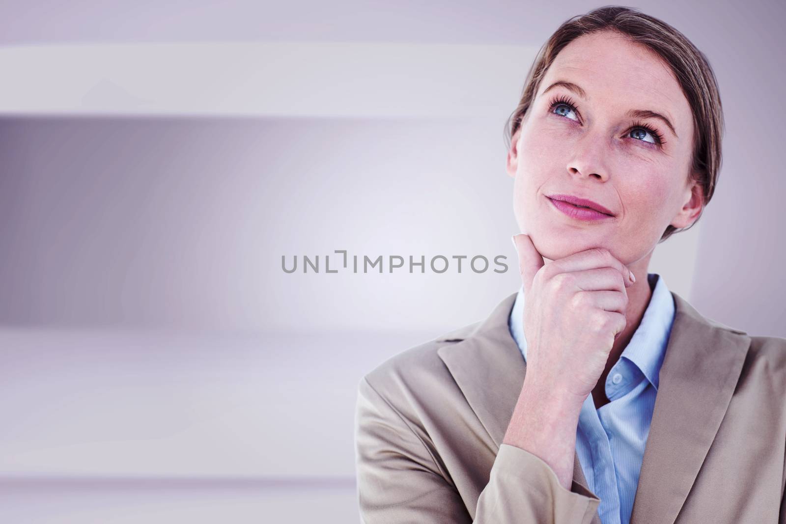 Composite image of smiling businesswoman  by Wavebreakmedia
