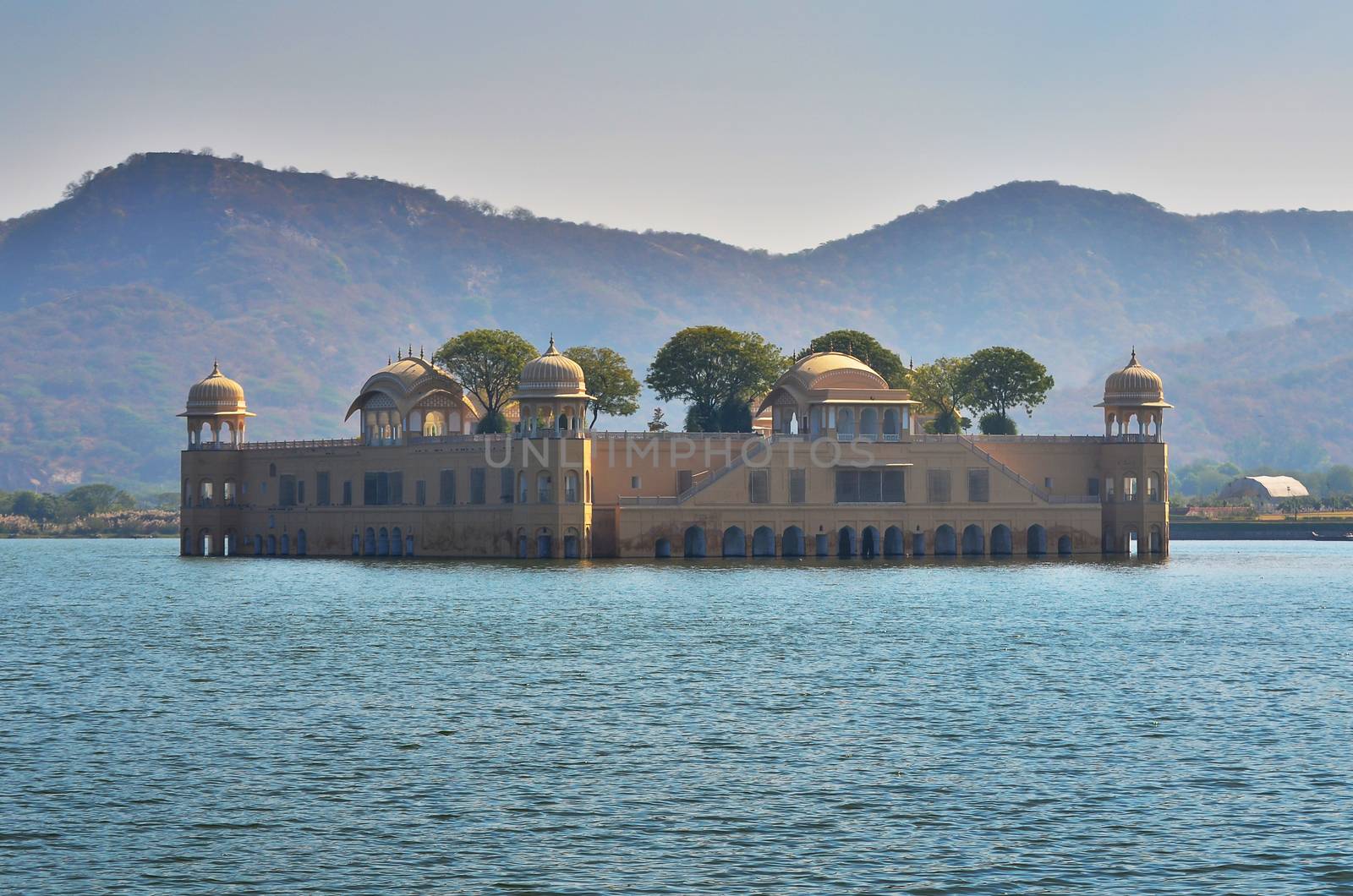 Jal Mahal in Man Sagar Lake by siraanamwong