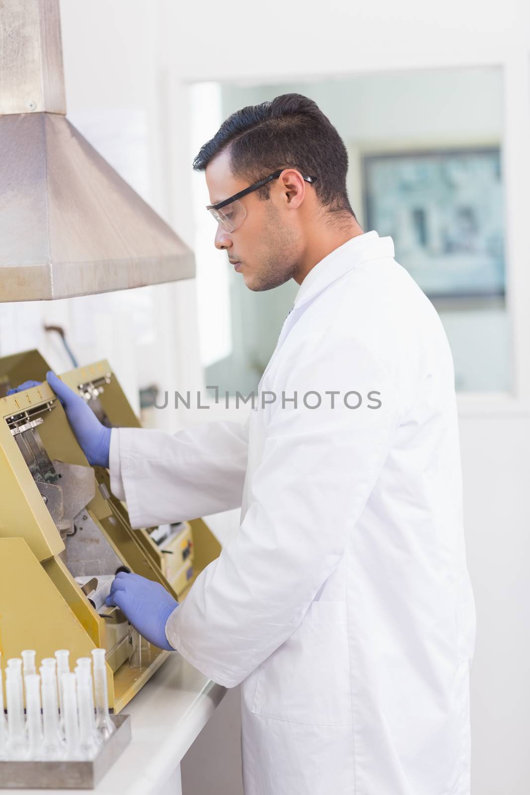 Scientist using technology for research in the lab