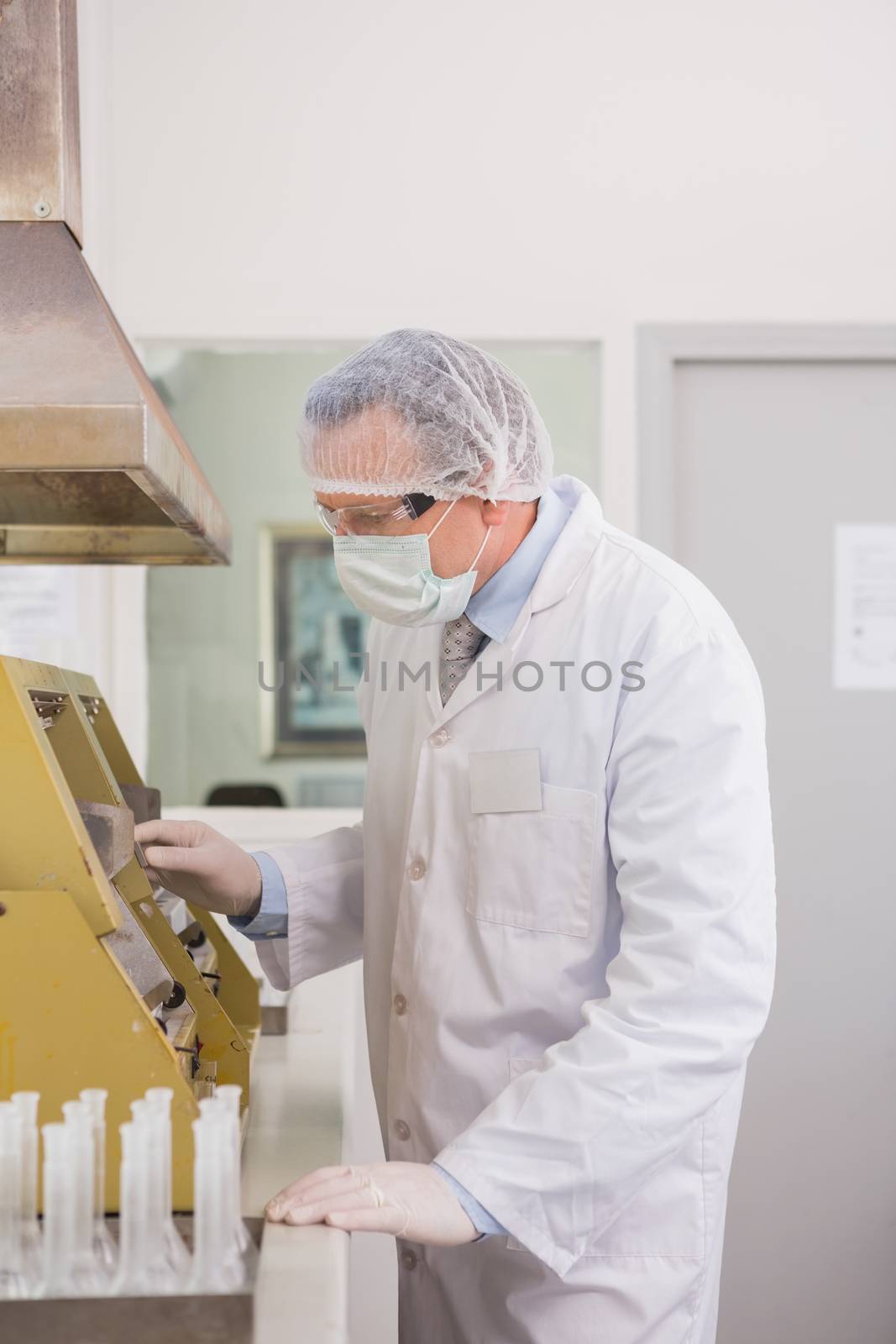 Scientist using technology for research in the lab