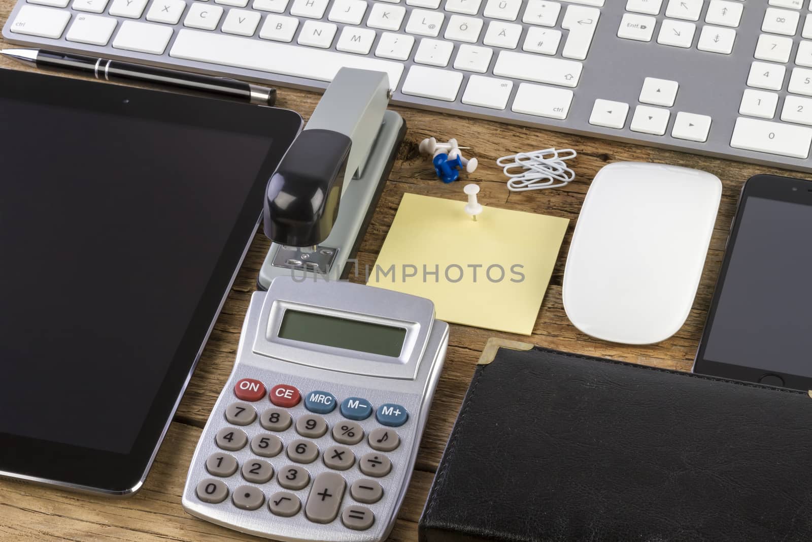 Blank Corporate ID Set on wooden by manaemedia