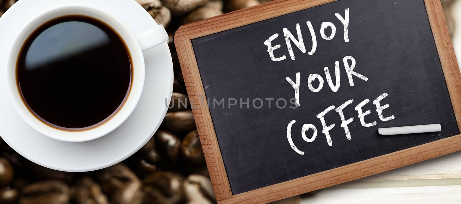 Composite image of white cup of coffee by Wavebreakmedia