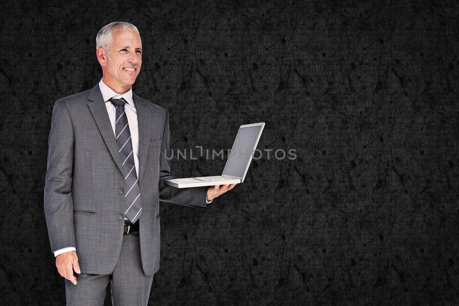 Composite image of businessman using laptop by Wavebreakmedia