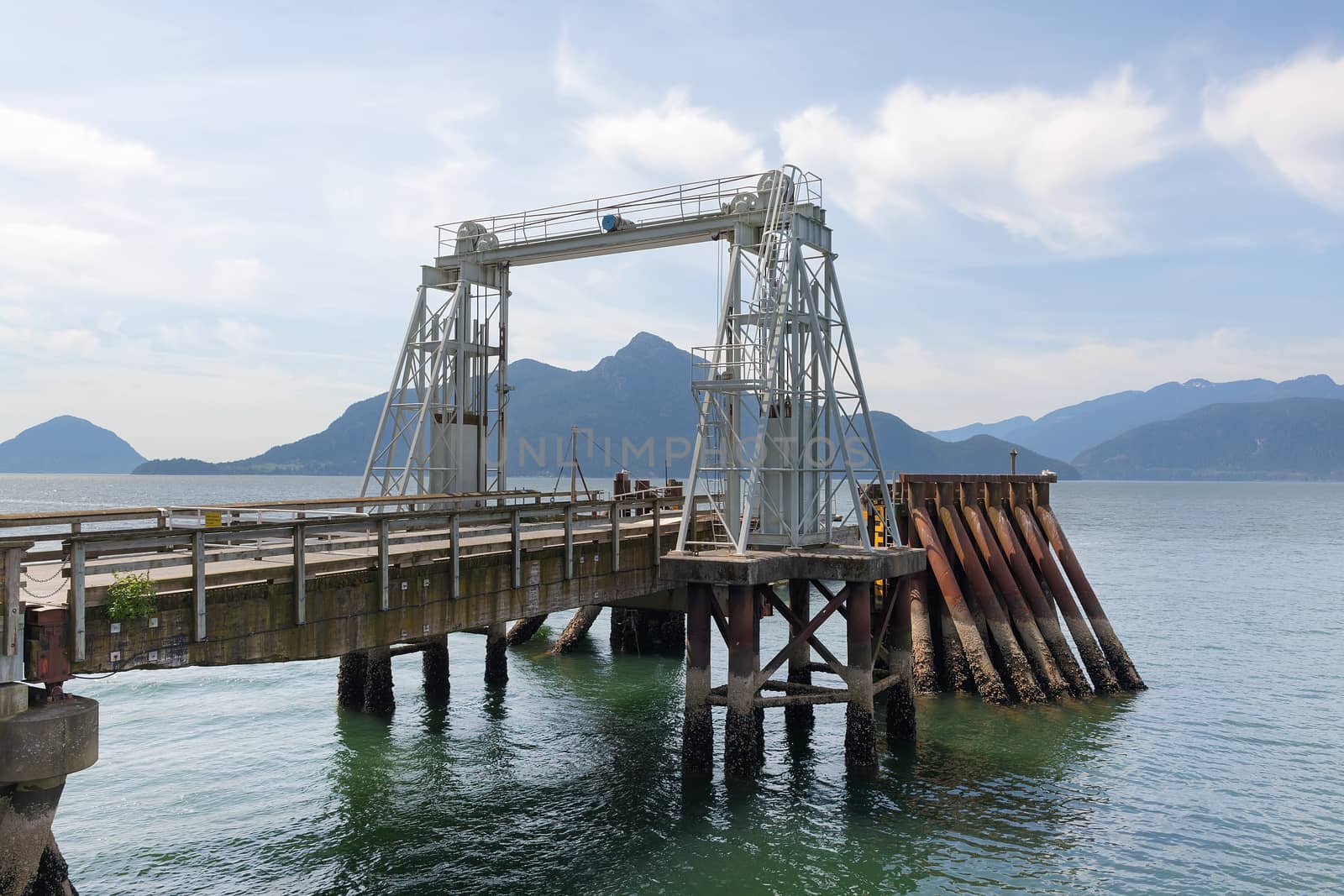 Ferry Dock and Pier at Porteau Cove Provincial Park in British Columbia Canada