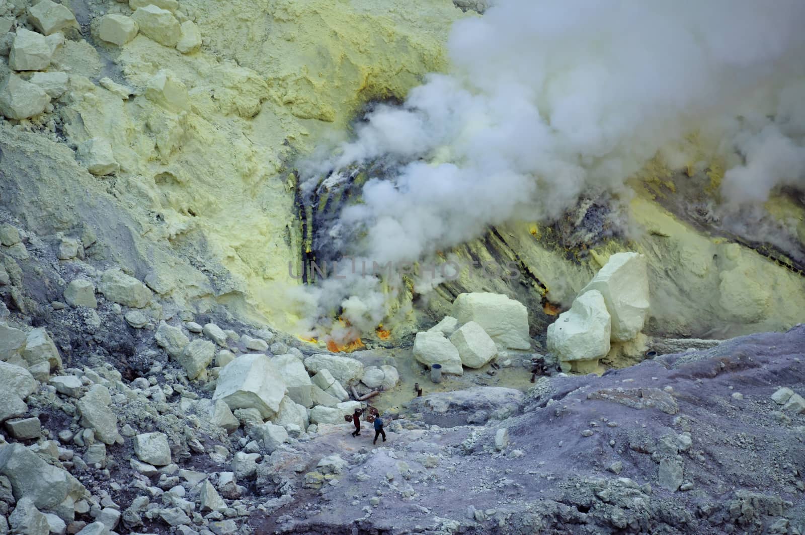 Ijen volcano, travel destination in Indonesia by johnnychaos