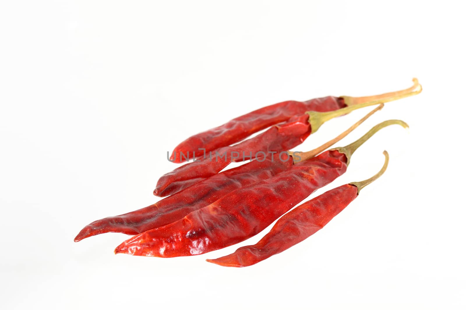 Red Chilli peppers isolated on white background