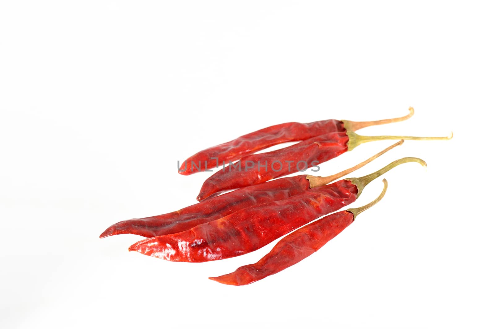 Red Chilli peppers isolated on white background