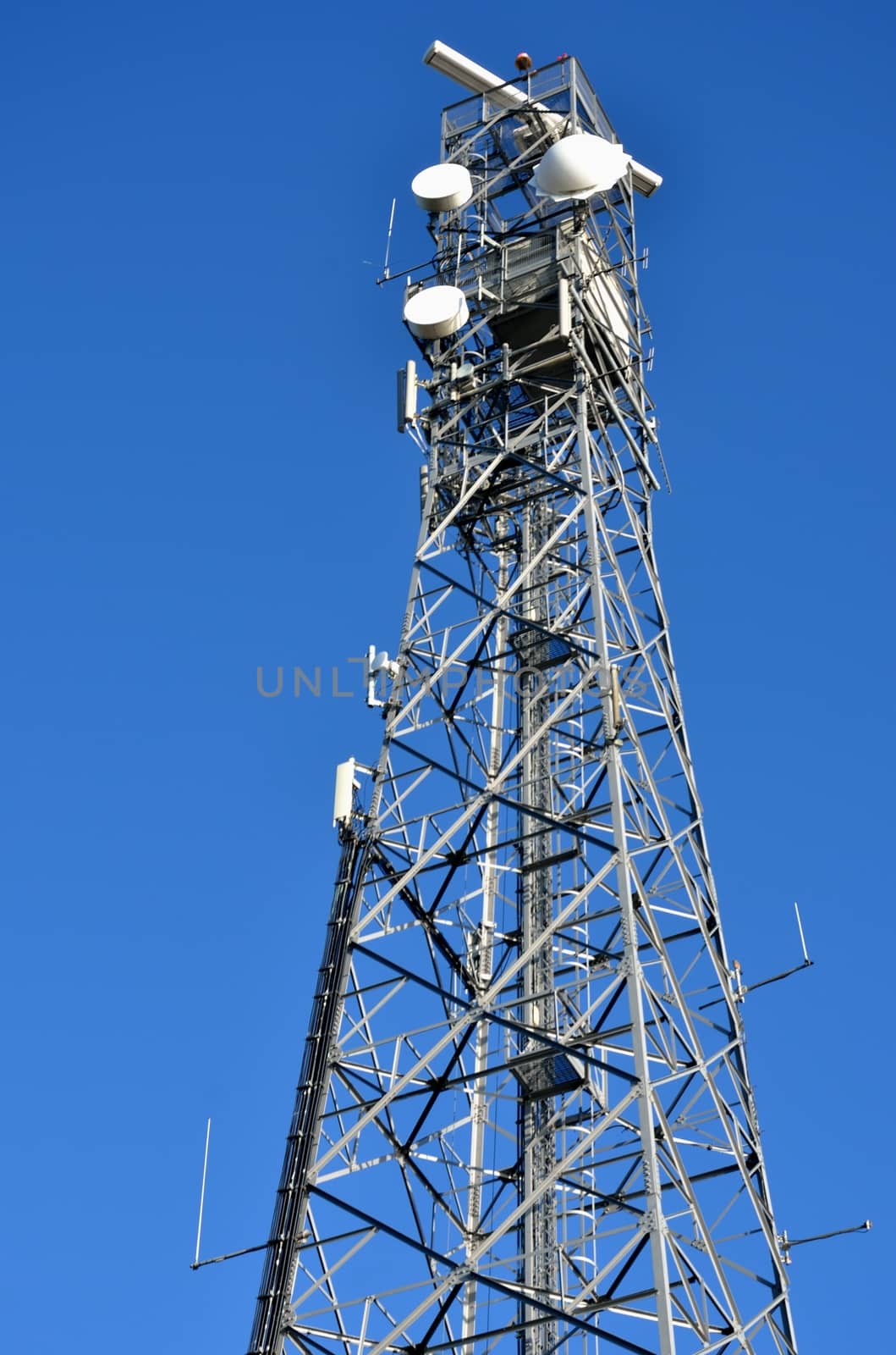 Communication Tower with dishes