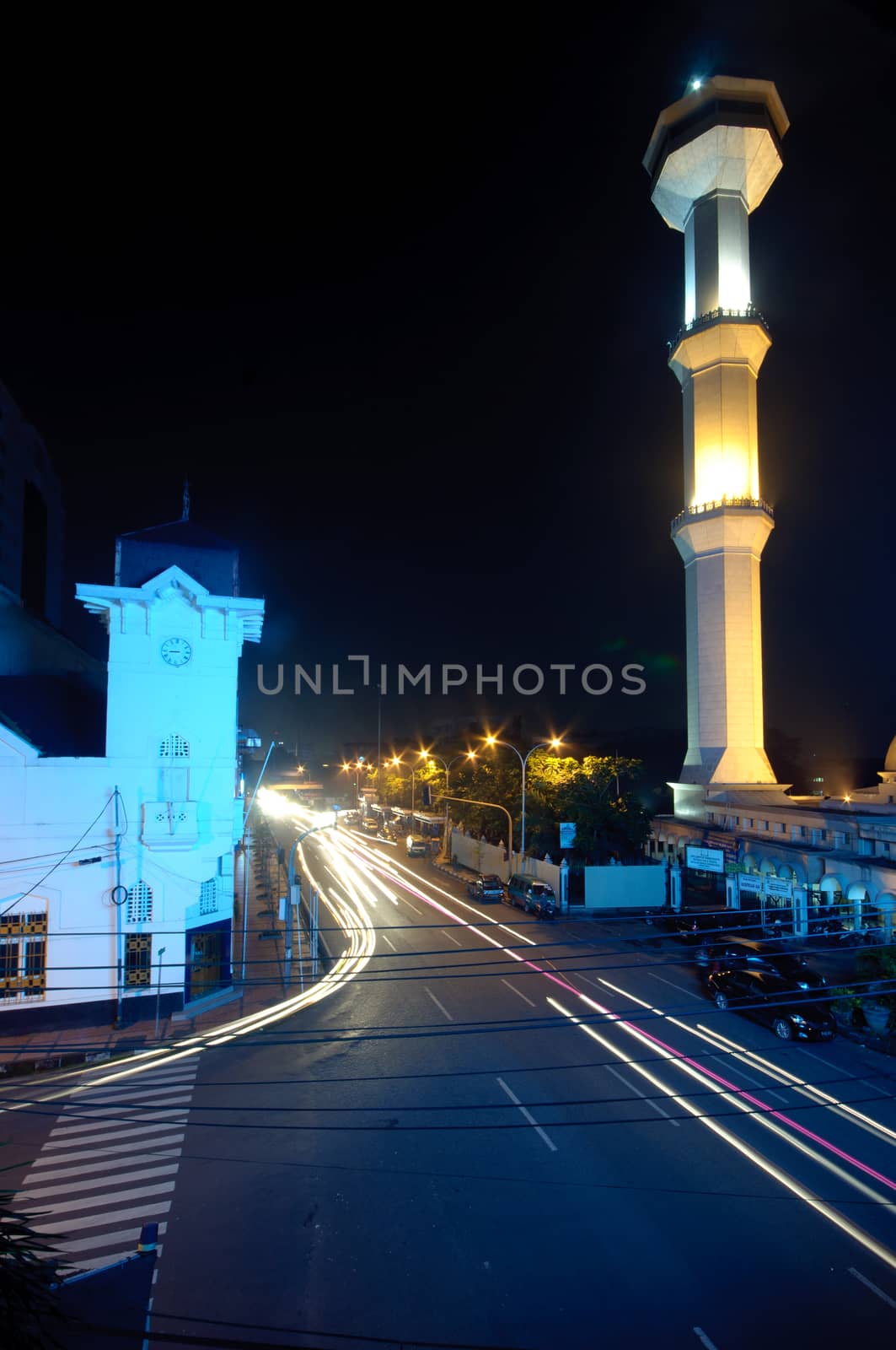 Night view of Bandung city, the capital of West Java province in Indonesia on June 24, 2014