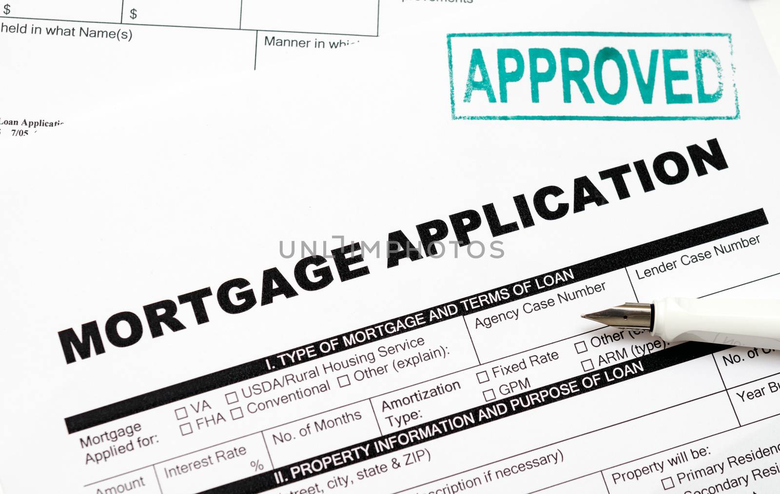 Mortgage loan application form
