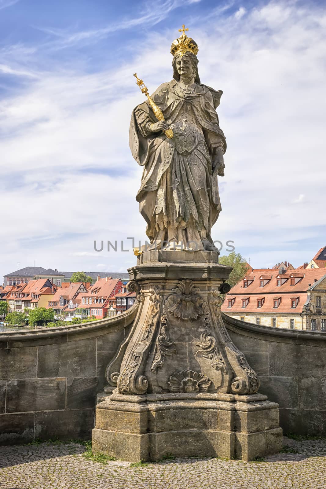 Image of statue Kunigunde in Bamberg, Bavaria, Germany