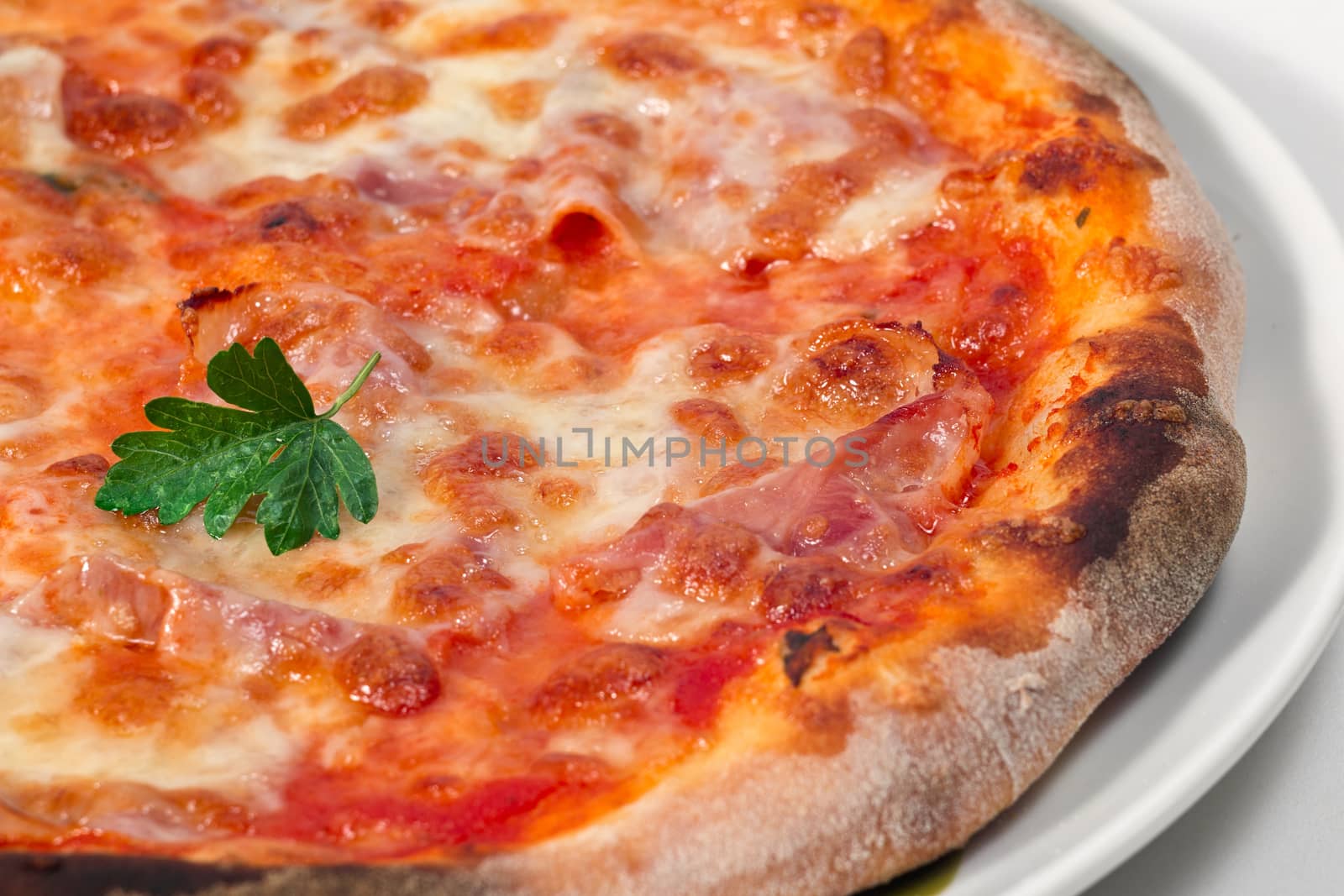 detail of a italian pizza