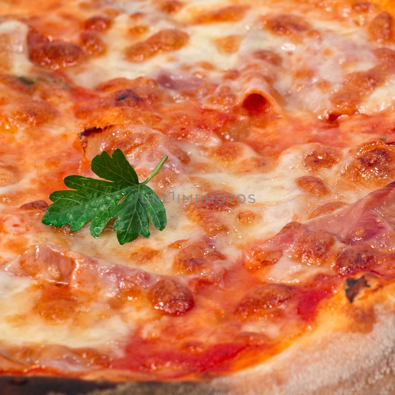 detail of a italian pizza
