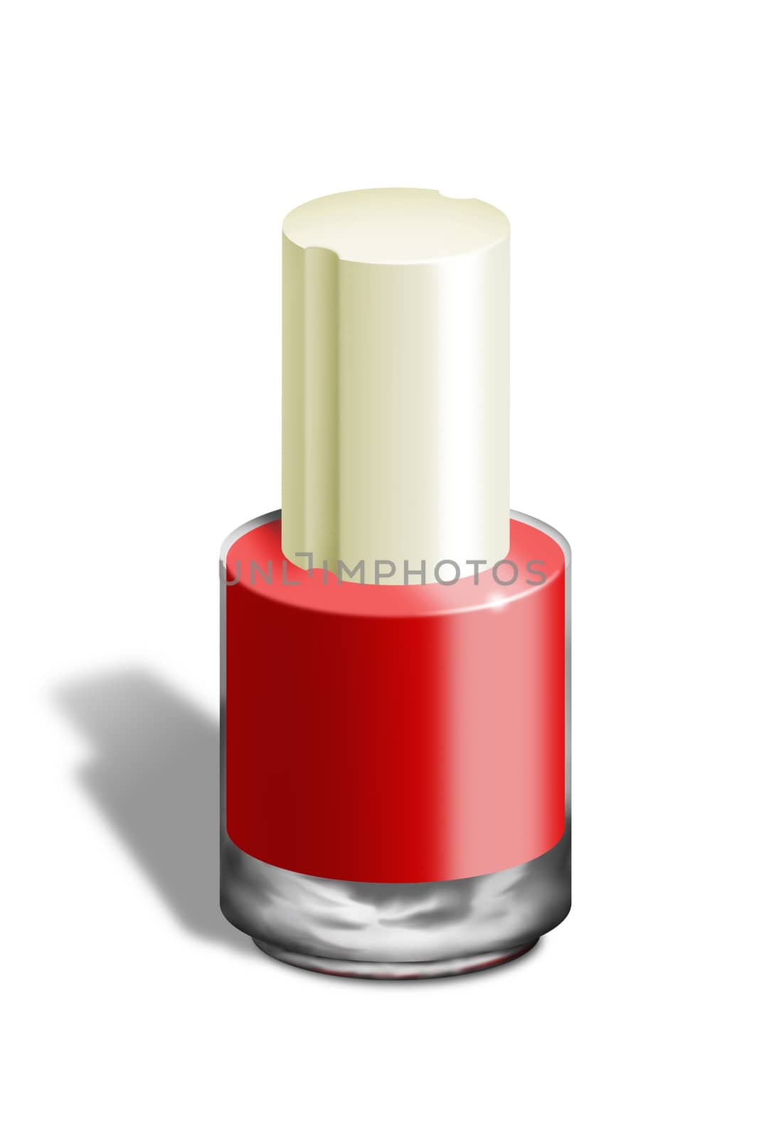 illustration of a red nail polish