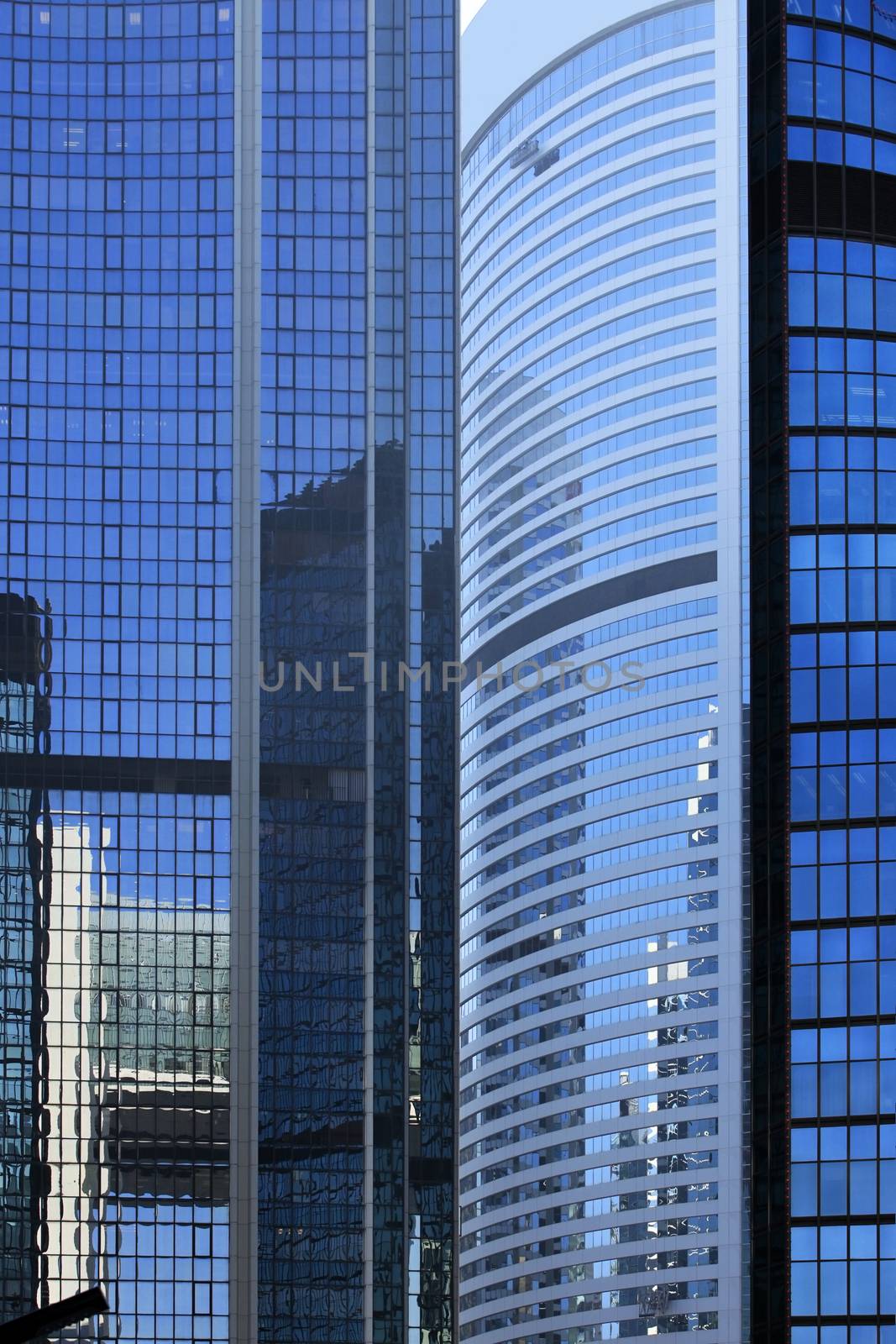 Fasade of office building in Hong Kong