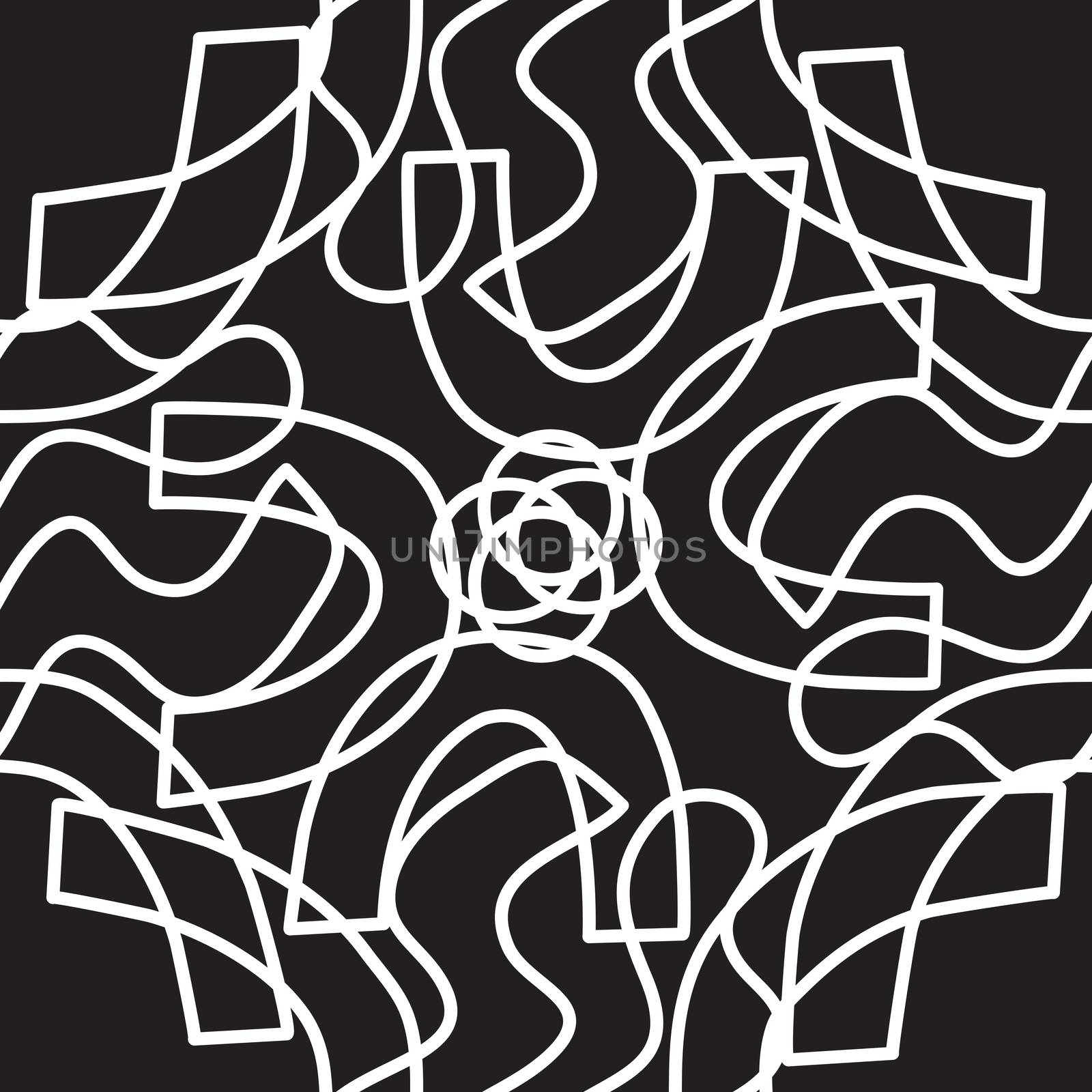 White and Black Kaleidoscope Pattern by TheBlackRhino