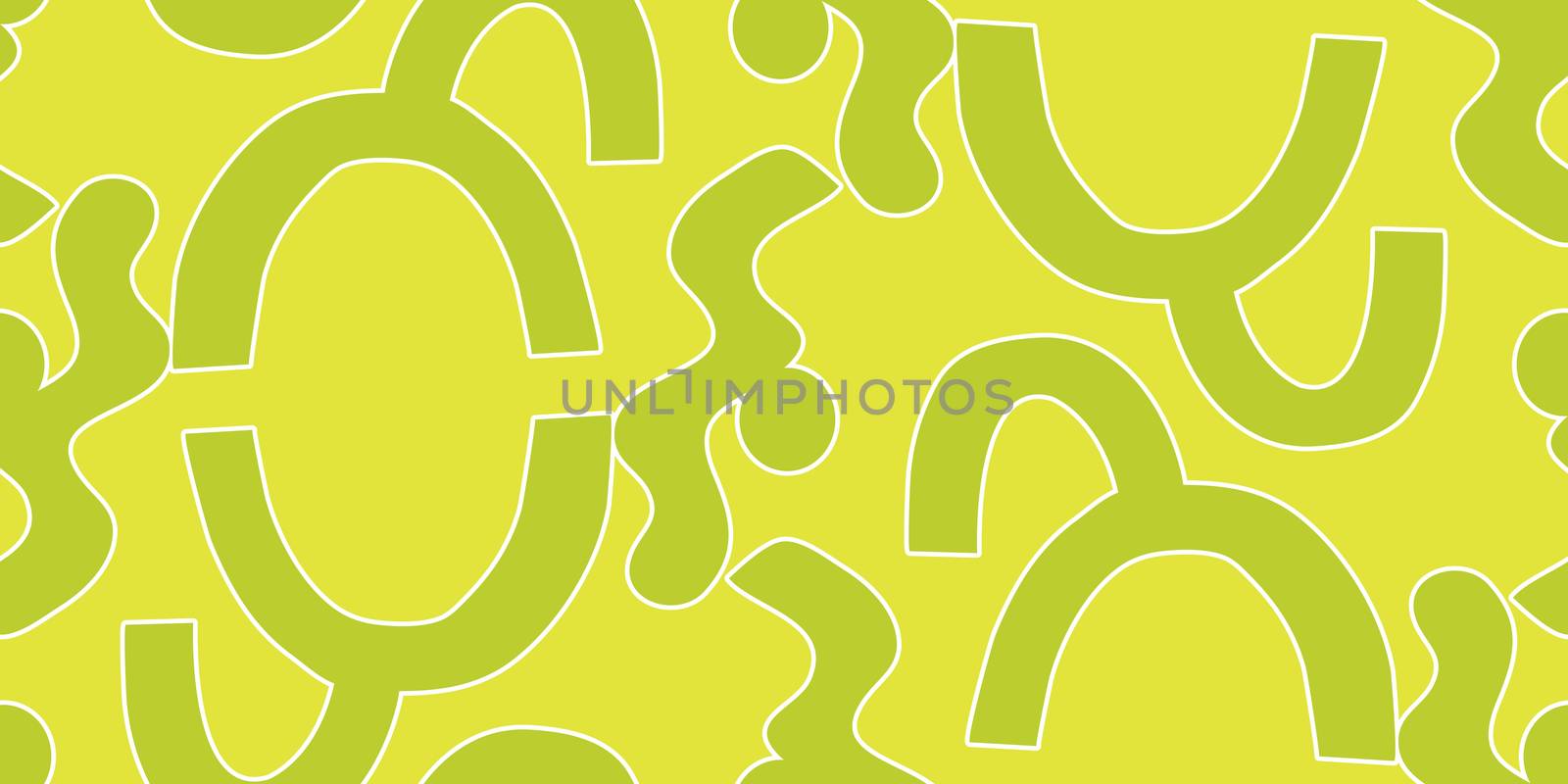 Green Abstract Shapes Pattern by TheBlackRhino