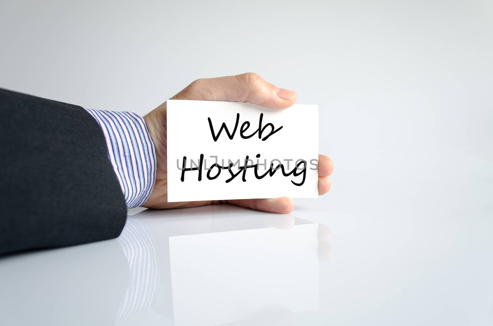 Business man hand writing Web Hosting