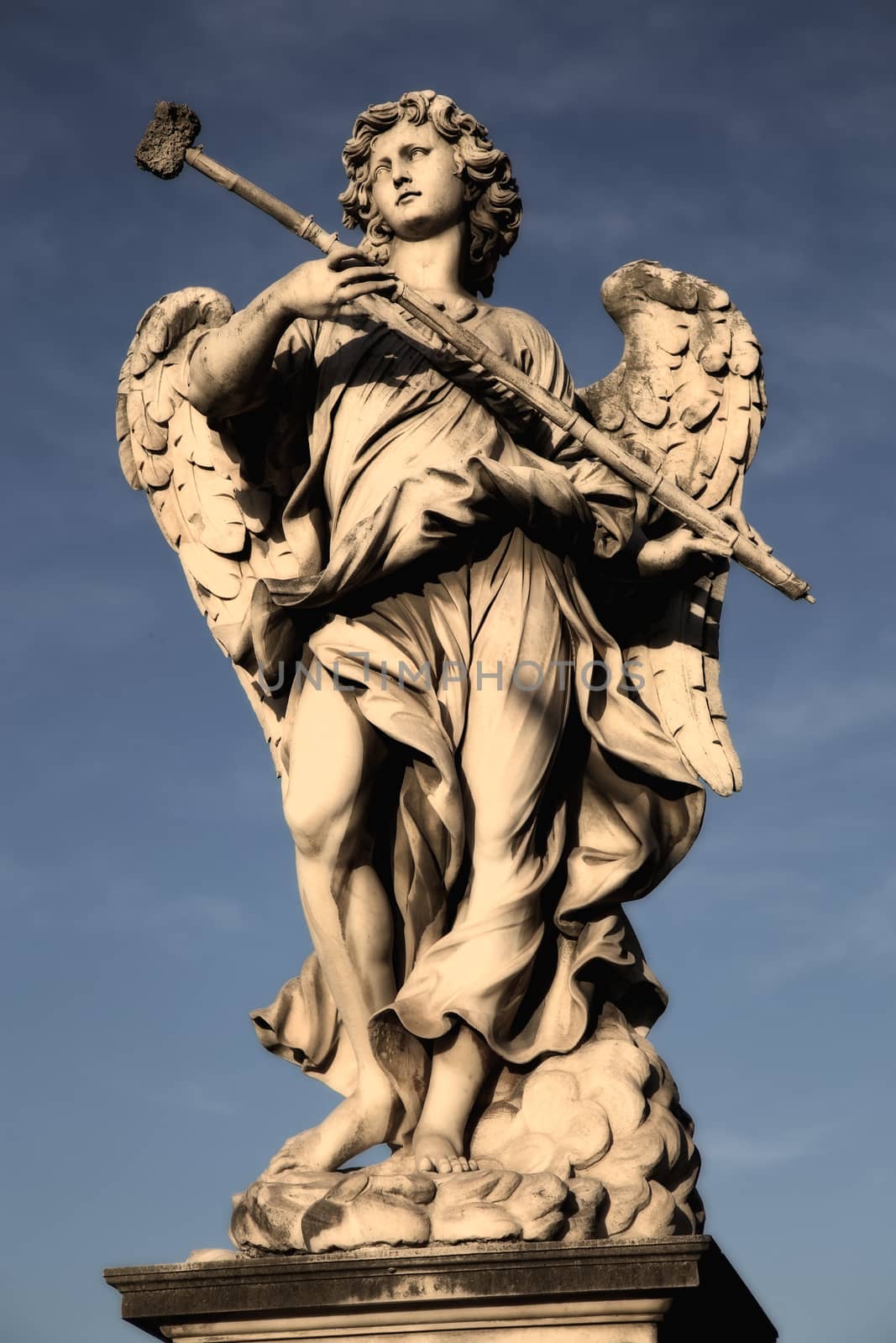 statue Potaverunt me aceto on bridge Castel Sant' Angelo in Rome, Italy 