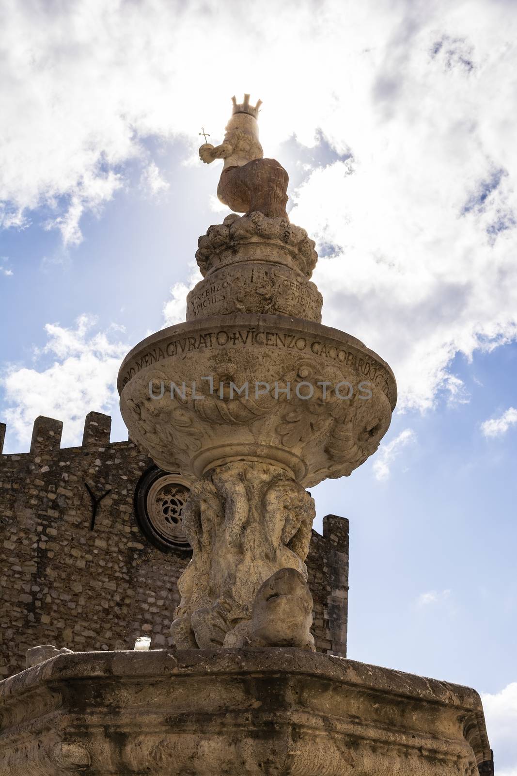 Old Fountain by Vincenzo Cacopardo in Taormina, Sicily, Italy