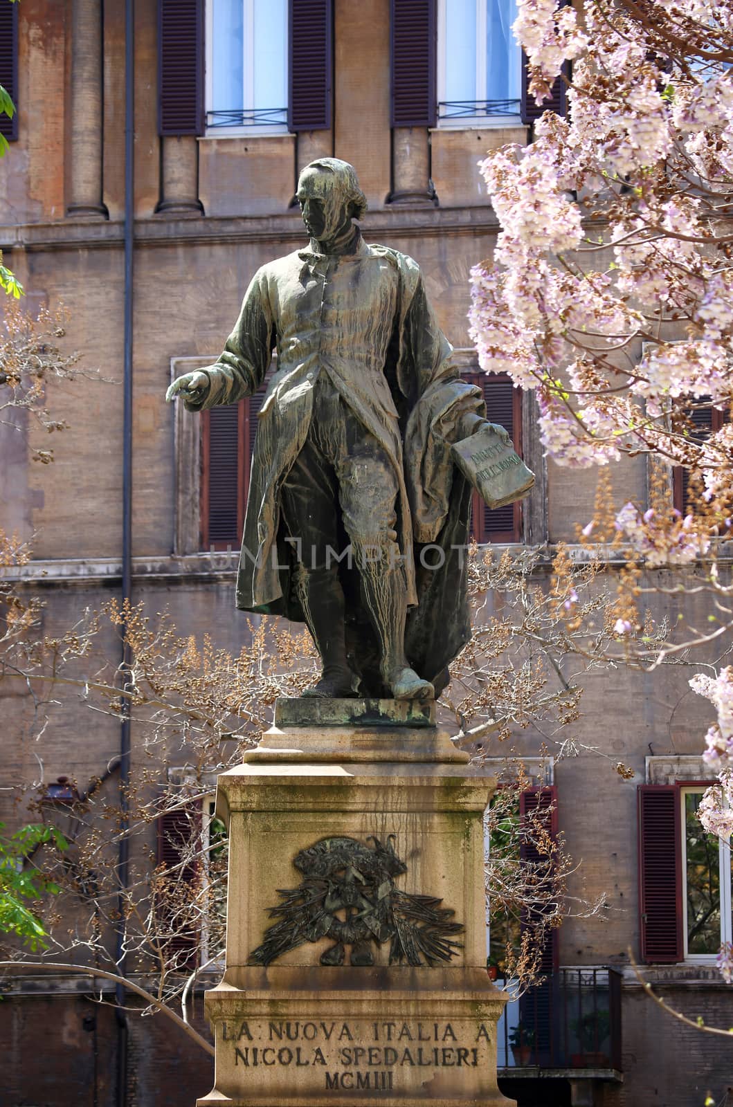 Statue of the philosopher Nicola Spedalieri MCMIII in Rome, Italy