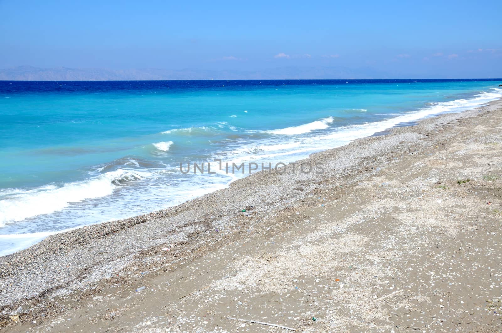 Beach surrounding Rhodes city by bartekchiny