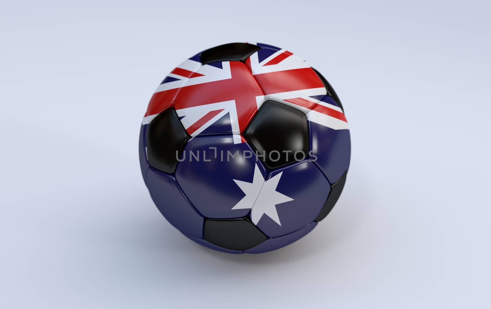 Soccer ball with Australia flag by Barbraford