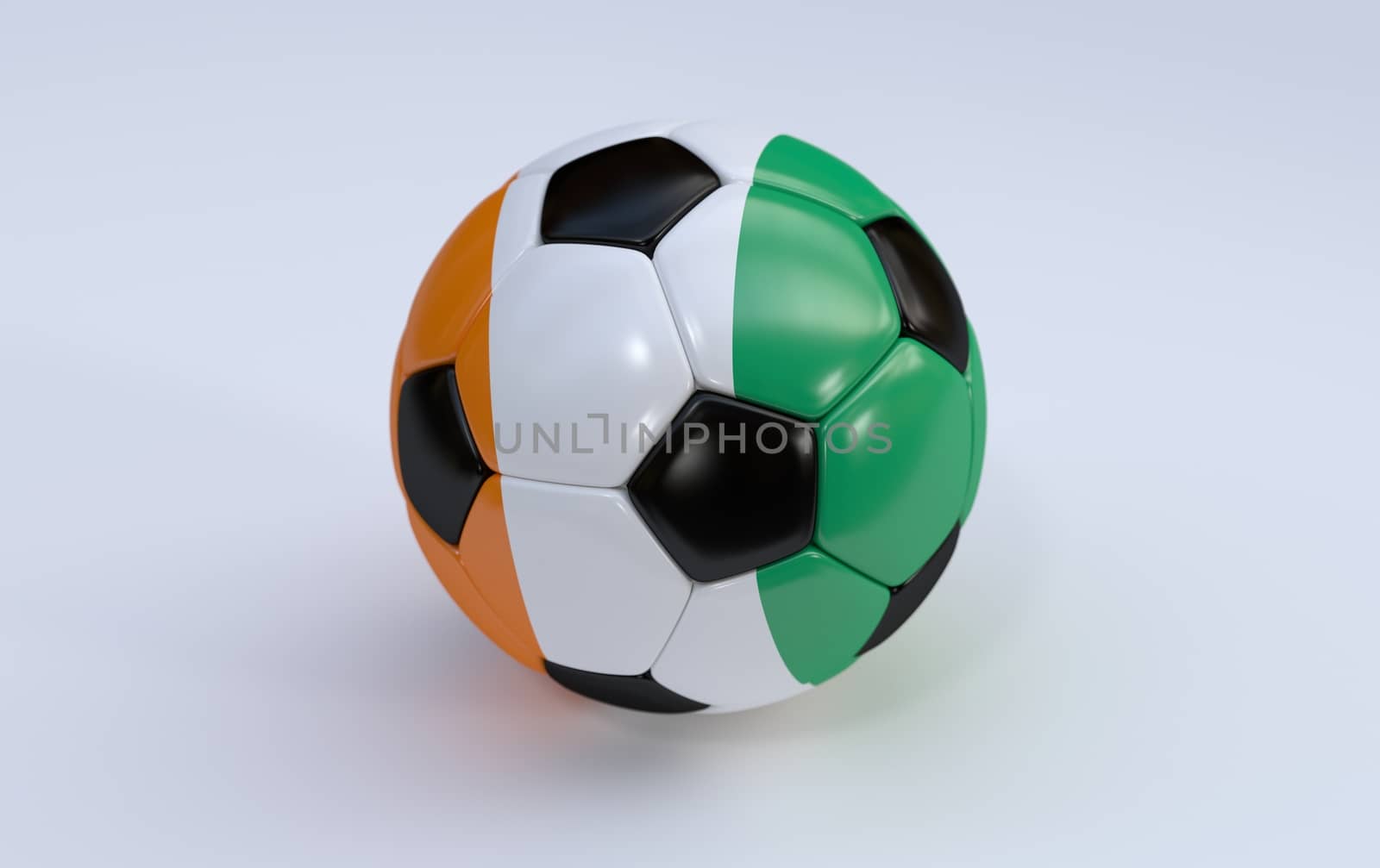 Soccer ball with Ivory Coast flag by Barbraford