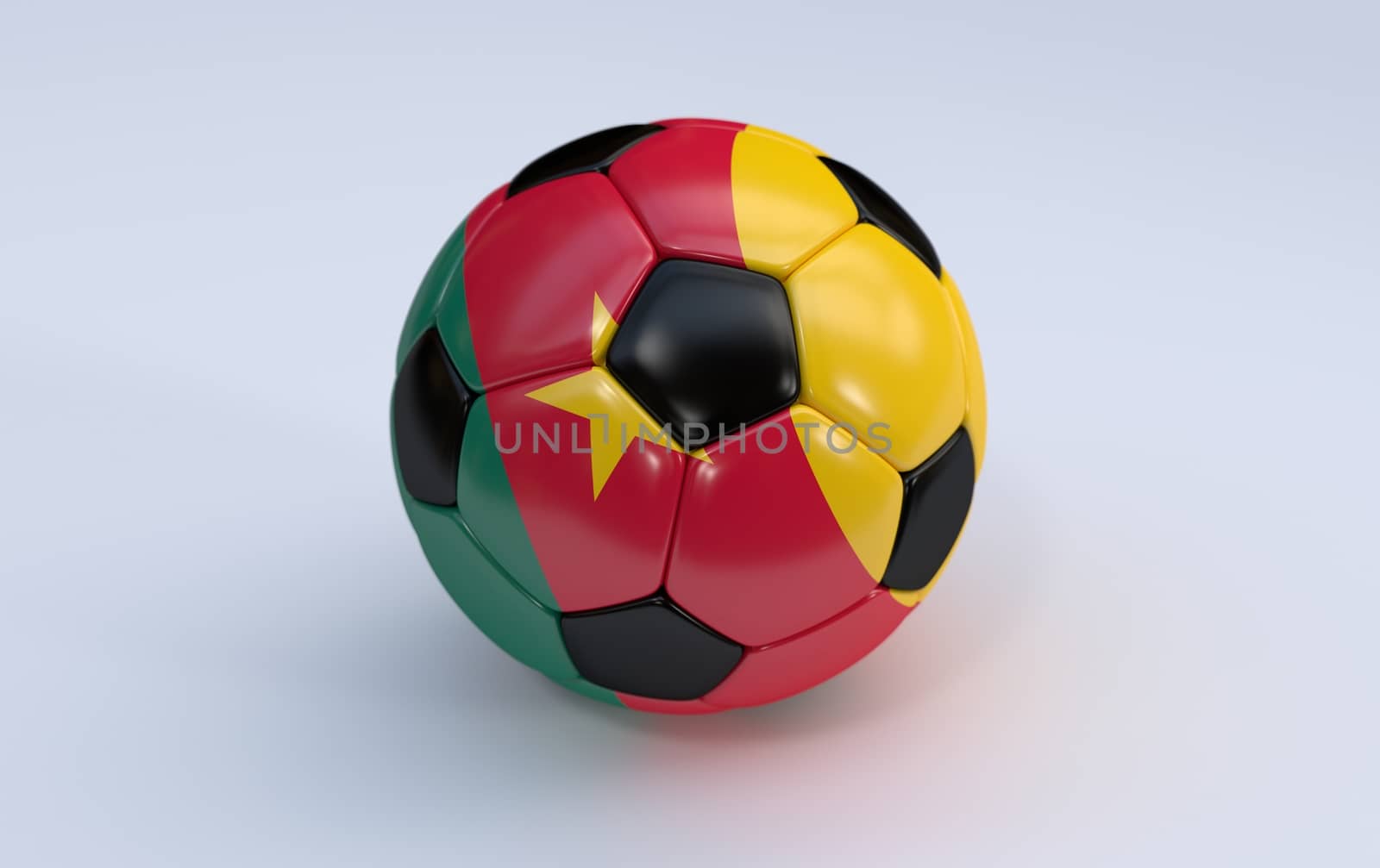 Soccer ball with Cameroon flag by Barbraford