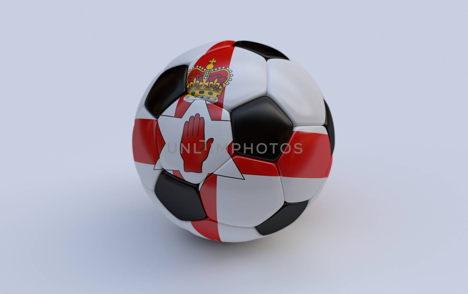 Soccer ball with flag of Northern Ireland by Barbraford