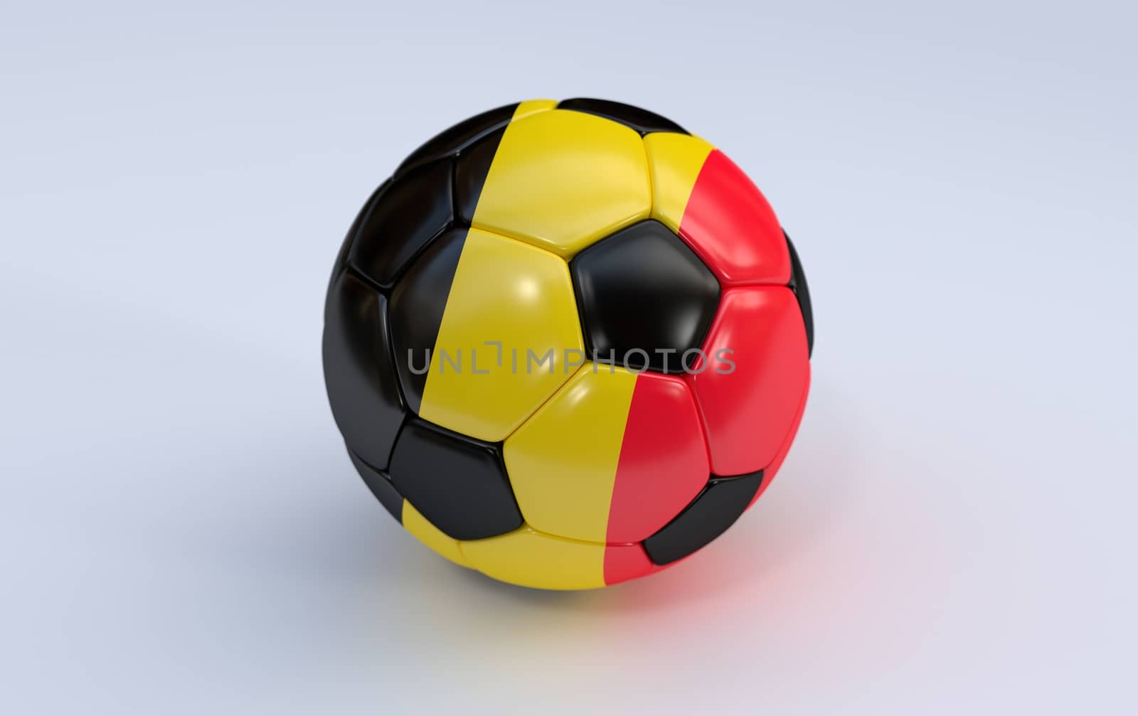 Soccer ball with Belgium flag by Barbraford