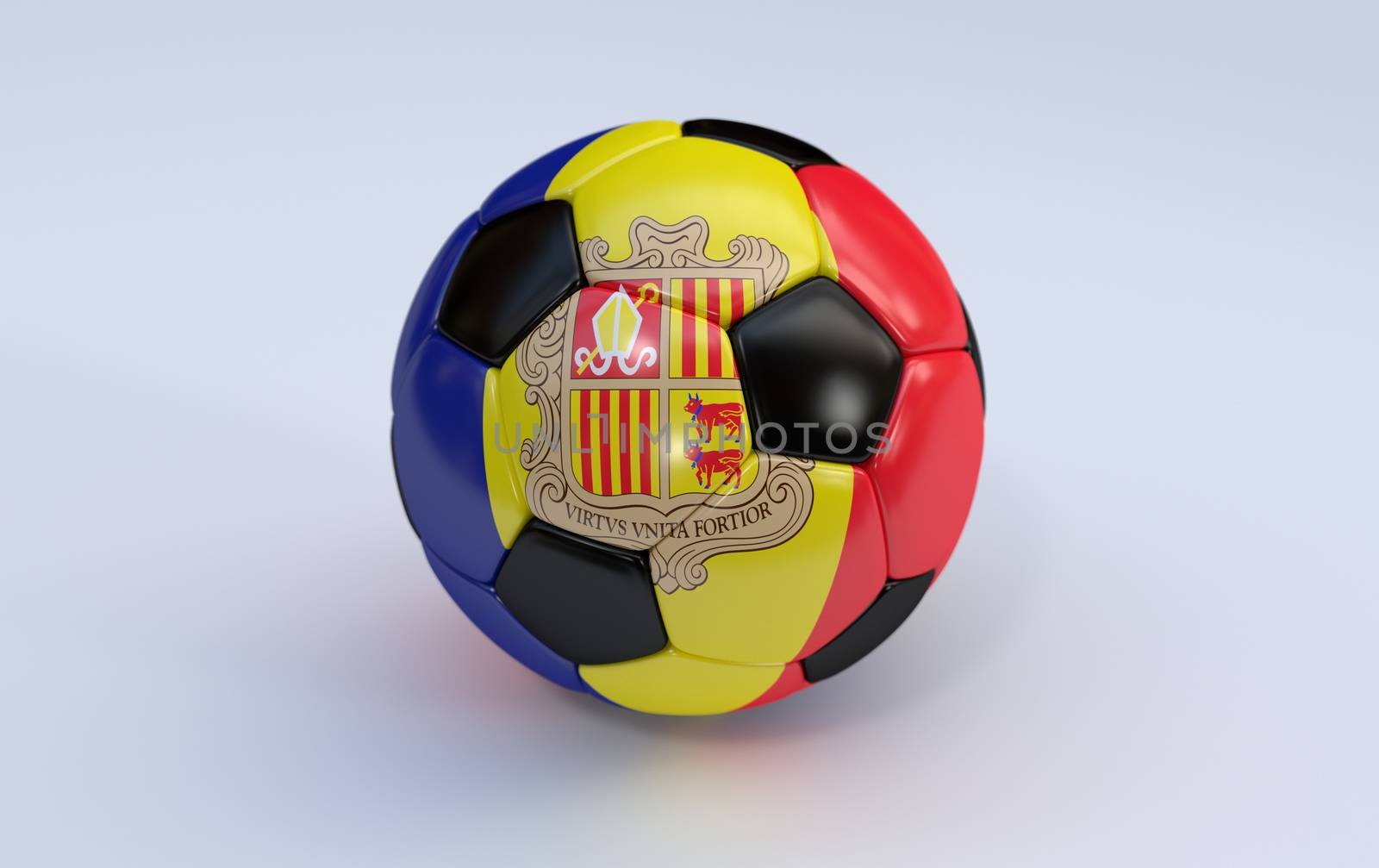 Soccer ball with flag of Andorra by Barbraford